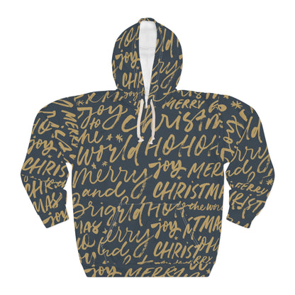 Merry Christmas Unisex Pullover Hoodie (AOP)