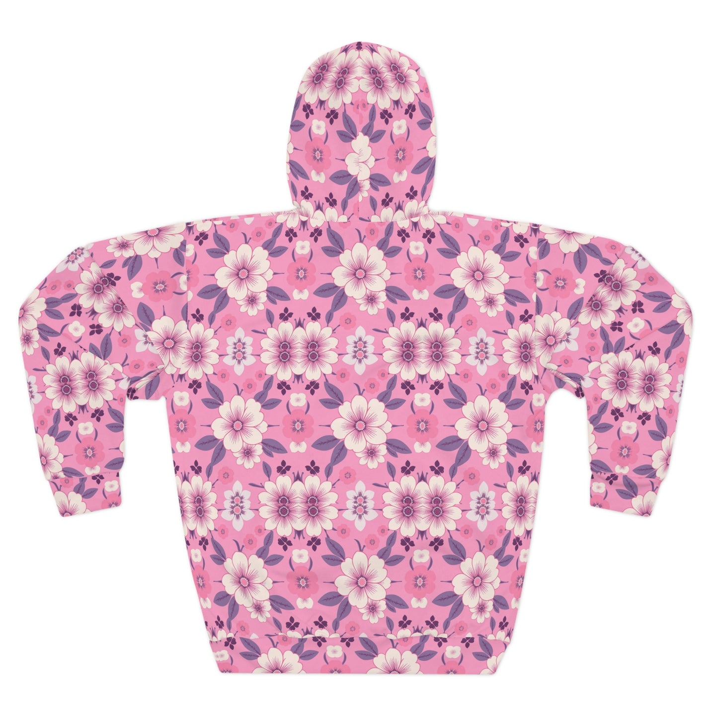 Blooming Cozy: Floral Pink Hoodie