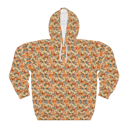 Autumn Bliss Hoodie: Vibrant Floral Fusion