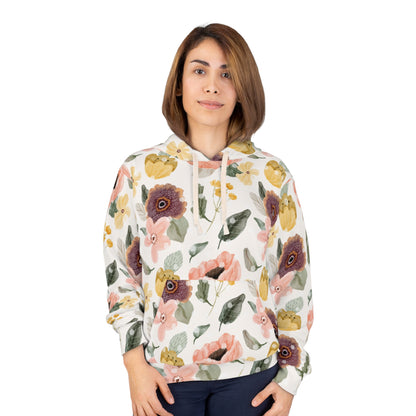 Blooming Comfort: Floral Print Hoodie