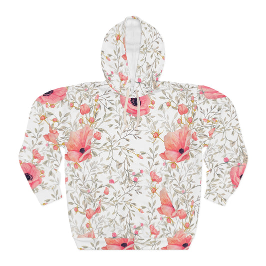 Blossom Dreams: Floral Hoodie for Effortless Style