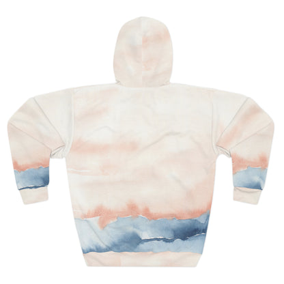 Blush & Breeze: Artistic Watercolor Hoodie