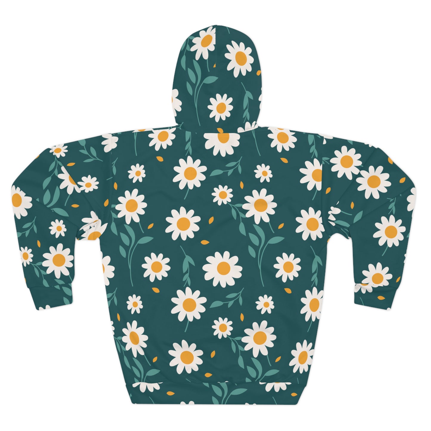 Floral Bliss: Cozy Daisy Print Hoodie