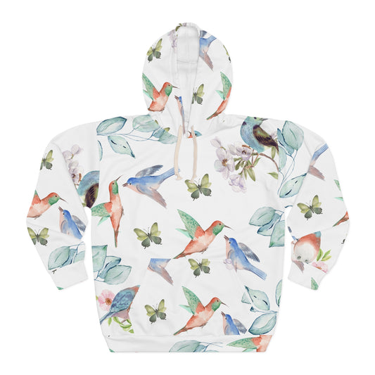 Whimsical Hummingbirds Hoodie: Nature’s Embrace